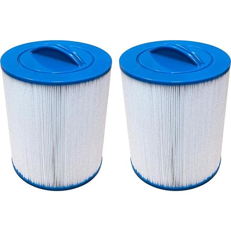 Lot de 2 filtres pour spa compatibles avec AKU0135 AKU1609 PWL35P3 PWL35P3-M Filetage SAE 3,8 cm Filetage grossier φ16 x 17,8 cm (pas MPT/filetage fin), 3,5 m² (blanc) (1/5)