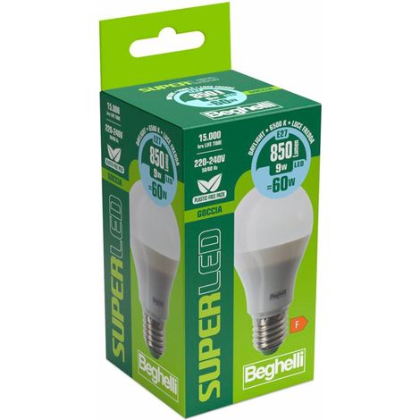 LAMPADA LED GOCCIA E27 15W 6500K "BEGHELLI SUPERLED 58069"
