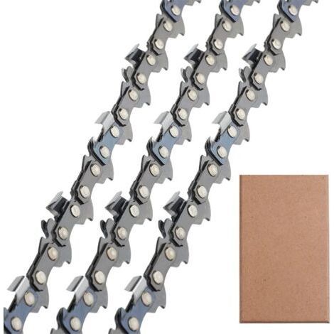 Chaîne de tronçonneuse 35cm – Pas 3/8'LP – Jauge 1,1mm – 50 maillons – Faible rebond pour Stihl 009-023 MS170-210 (1/4)
