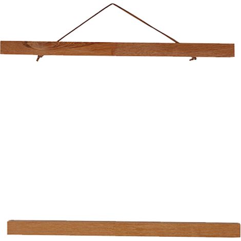 Cadre photo magnétique en bois de teck 30cm, support pour affiches et posters DIY, accroche-rouleau pour œuvres d'art, poussière de scie moderne