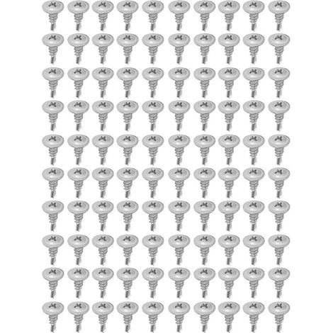Jeu de 100 vis autotaraudeuses avec rondelles Phillips et rondes en acier inoxydable, matériel de fixation, 4,2 x 13 m