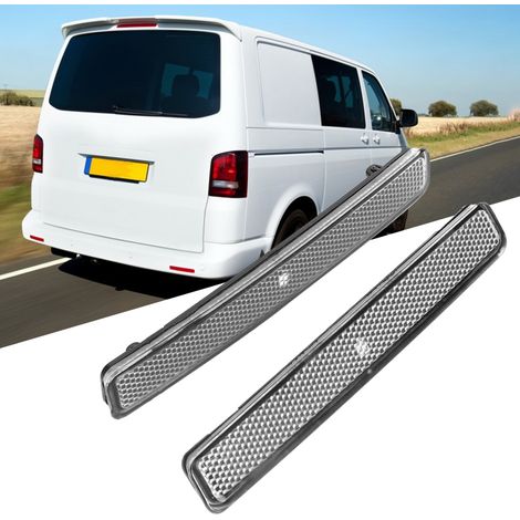 Paire de réflecteurs de pare-chocs arrière pour Toyota Transporter T5 (2003-2011) - Blanc - Référence : 7E0945105 (1/5)
