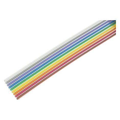 Câbles en nappe 3M 3302 9 voies, pas de 1.27mm 28 AWG, Multicolore ( Prix pour Bobine de 30 Mètres )