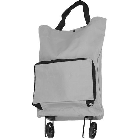 Chariot de courses pliable pour seniors, gris, pour monter les escaliers. (1/5)