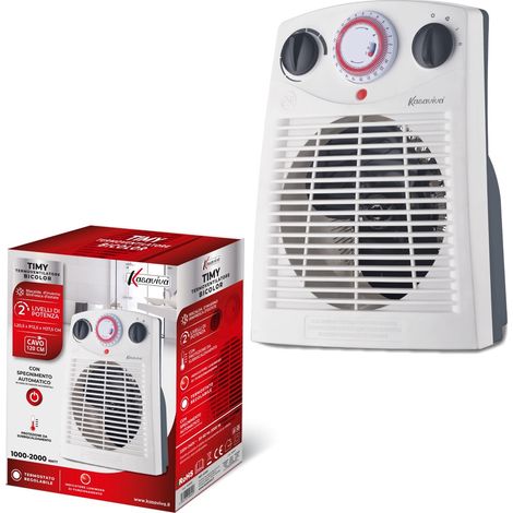 Termoventilatore Caldobagno Timi Bicolor con Timer 2000 Watt (1/2)
