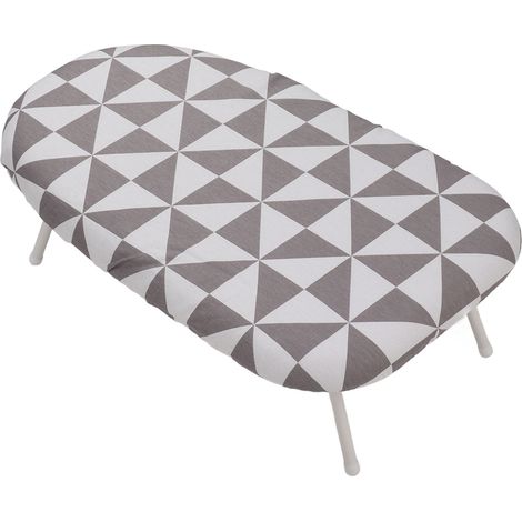 Reisebügelbrett, klappbares Bügelbrett mit Beinen und Baumwollbezug, schlichtes, prismatisches Design (1/5)