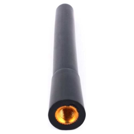 QORVA- Antenne courte noire pour voiture et camion, Radio AM FM, mat aérien, Type à visser