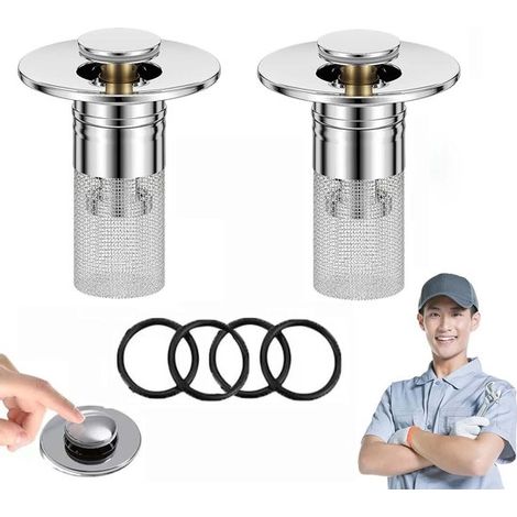 Filtro per scarico a pavimento in acciaio inox - Blocca gli odori - Filtro per lavello incernierato (due parti) (1/5)