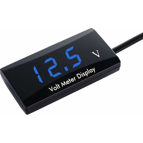 12V Car Digital Waterproof Voltmeter DC 12V LED Voltmeter for Car Motorcycle Voltage Voltmeter Gauge (Blue LED) (1/5)