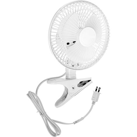 Ventilateur à pince silencieux de 15 cm - 2 vitesses - Inclinaison réglable - Cordon de 1,68 mètre et grille de sécurité en acier (1 ventilateur de 15 cm avec 12,7 cm)-AquaForge (1/5)