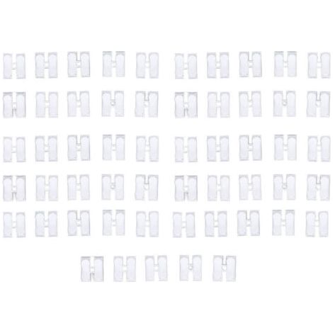 Bloc de jonction à encliquetage rapide 2 broches 55 pièces, borne à ressort ignifuge pour câblage 250V 2A (1/5)