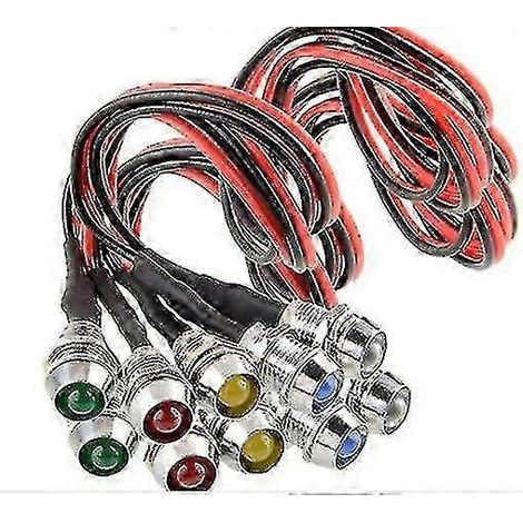 Voyant LED, ampoule témoin 12 V pour tableau de bord, panneau de commande, lampe de signalisation LED pour voiture (10 pièces - multicolore) 9101716312300 (1/5)
