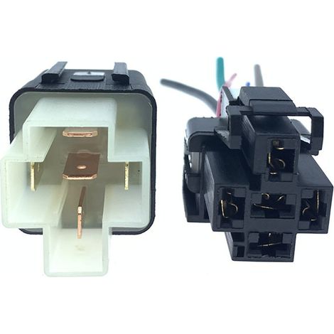 Convient pour la modernisation du ventilateur électrique de la pompe de démarreur Nissan avec relais haute puissance 12 V à 4 ou 5 broches et prise -- JB2023-5P
