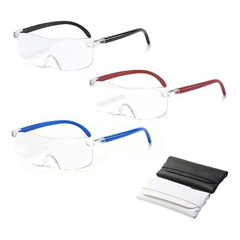 5 x 8 x 10x Magnifying Glasses for Women and Men Magnifying Glasses with 2 Leather Eye Protection Cases (1/3)