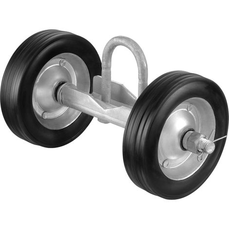 Kit de portail coulissant de 146 mm, kit de quincaillerie pour portail roulant, roulettes universelles, rouleau de guidage robuste pour portail coulissant et portes roulantes, 272 kg, noir (1/5)