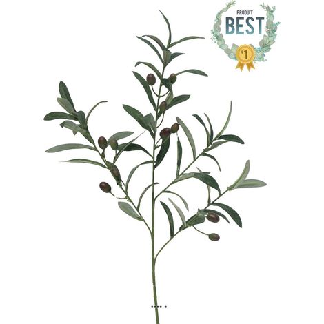 Branche d'olivier artificielle, 4 ramures, H 75 cm - BEST