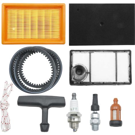 Kit entretien filtre à air filtre à carburant bougie courroie et corde de lancement pour tronçonneuse à disque Stihl TS400