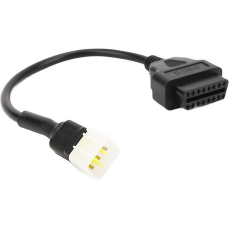Connecteur OBD2 6 broches Adaptateur Plastique Outil Diagnostic Moto Panne Moteur Remplacement Delphi (1/5)