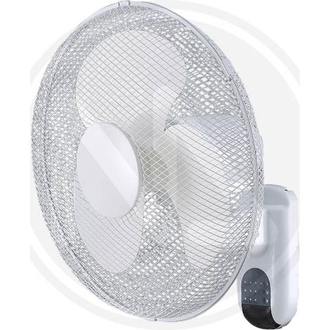 VENTILATORE A PARETE 40CM MAURER 3VEL C/TELECOMANDO BIANCO/GRIGIO
