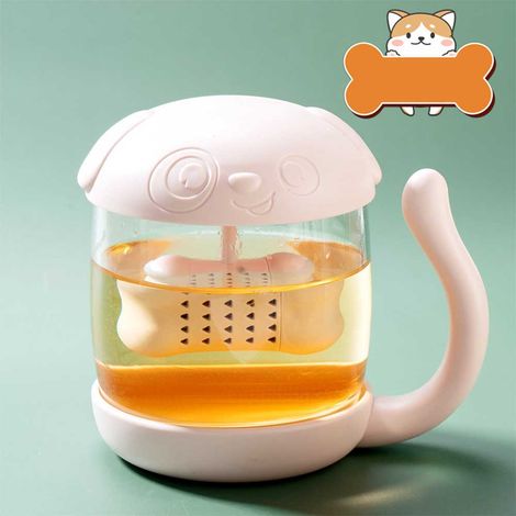 Tasse En Verre Avec Infuseur À Thé - Tasse À Thé Animale Avec Filtre Intégré Et Poignée - Pour Thé En Vrac - 1 Pièce (1/5)