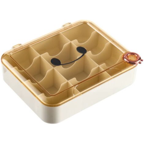 Scatola porta calzini con coperchio a tema cartoni animati, organizer versatile per biancheria intima (scatola gialla per mutandine) (1/5)