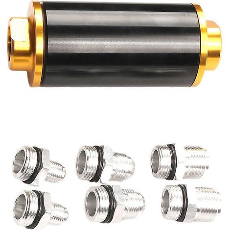 Filtre à carburant universel 58 mm, filtre à essence magnétique noir, élément filtrant pour pièces de modification automobile - SFYGV (1/5)