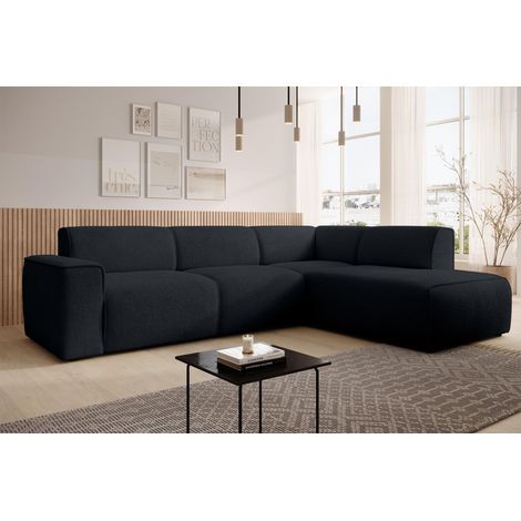 AX LIVING Couch Sofa L Form Didim L Dunkelgrau – 292 cm, stilvoll & bequem R