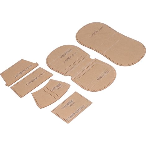 Pochoir Portefeuille Transparent Découpe Précise Gabarit Acrylique avec Film Protecteur pour DIY Sac à Main Cuir Cadeau (1/5)