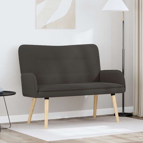 Beyamis Canapé 2 places gris foncé 115 x 61 x 87 cm Bouclé (1/5)