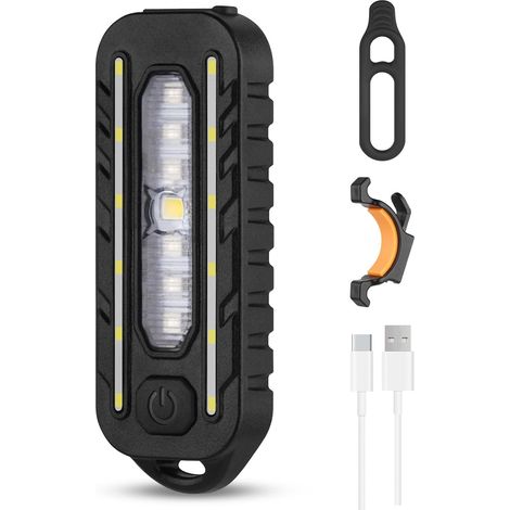 Lumières de Course à Clip,5 Modes d'éclairage Lampe à Clip LED USB Rechargeable, 150LM IPX4 étanche Portable pour Coureurs, Jogging, Camping, Promener le Chien À l'extérieur la Nuit (1/5)