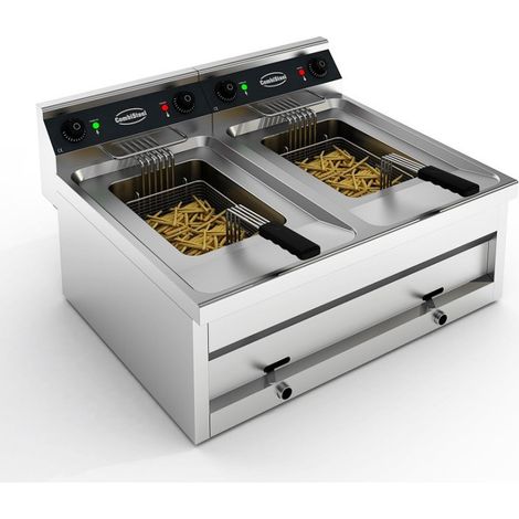 Friteuse Professionnelle Electrique à Poser 6 kW - 1 ou 2 Cuves 12 L - Combisteel (1/3)