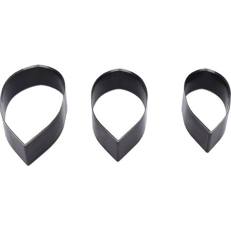 3 pièces matrices de découpe en forme de feuille ensemble de poinçon creux pour l'artisanat du cuir longueur 112mm 101mm 91mm (1/5)