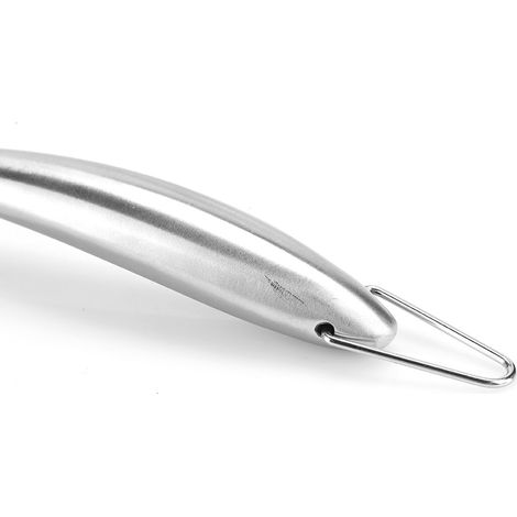 Cuillère de cuisine en silicone avec manche en acier inoxydable, louche à soupe, ustensile de cuisine (1/5)
