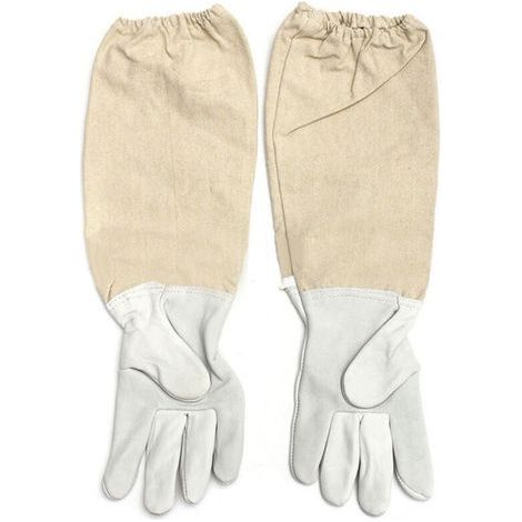 Gants d'apiculture en cuir de chèvre respirants et confortables avec manchette élastique, fournitures d'apiculture XXL (1/2)