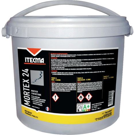 Mortier époxy bi-composants Mortex 24 seau de 5 kg - ITW SPRAYTEC ITECMA