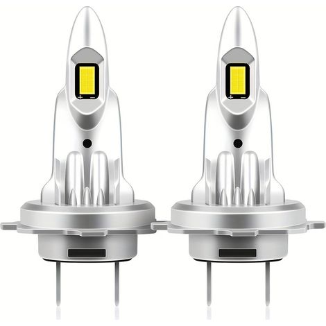 Lot de 2 ampoules LED H7 pour phares de voiture (Compatible H1/H11/9005/9006/H4) — 280 W, 30 000 Lumens, lumière blanche ultra-lumineuse 6000 K, portée du faisceau jusqu'à 200 mètres (1/5)
