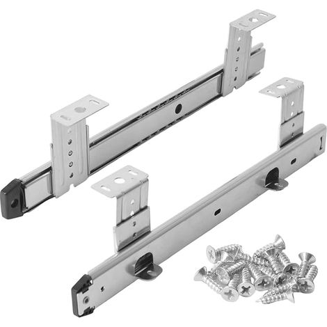 Glissières pour clavier, rails pour tiroirs, réglables en hauteur, robustes, 30,5 cm, extension partielle, capacité de charge : 25 kg, plateau de clavier pour le sous-sol, 40,5 cm (1/5)