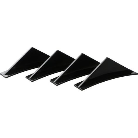 difusores de alerón trasero para parachoques, alerón trasero con tornillos, alerón trasero tipo aleta de tiburón, alerón de carrocería antidesgaste (negro/curvo) (1/5)