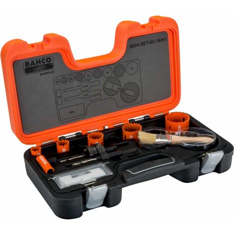 Bahco Sandflex Bimetall-Lochsägen-Satz für Metall/Holzplatten 16 mm-51 mm - 9-tlg. (1/3)
