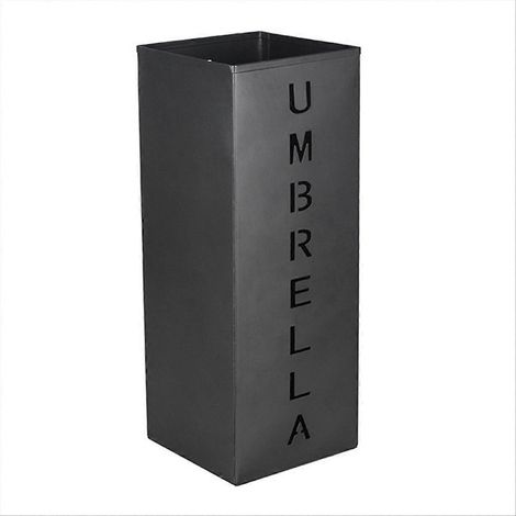Porte-parapluie autoportant carré, support multifonction pour cannes et bâtons, design stable, idéal entrée ou bureau (1/5)