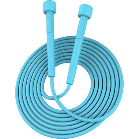 Corde à sauter professionnelle réglable, corde de sécurité pour enfants, étudiants, entraînement, examen, fitness, bleu paon (1/5)