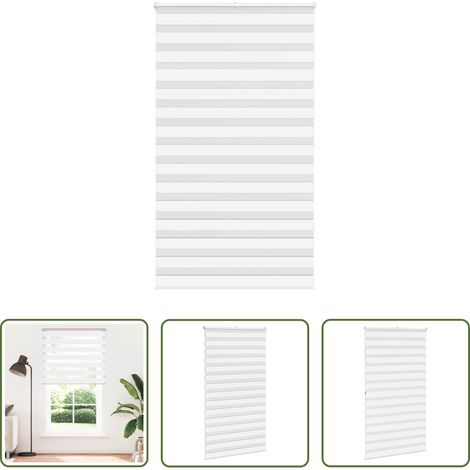 Fensterrollo -  Doppelrollo Weiß 125x200 cm Stoffbreite 120,9 cm Polyester (1/5)
