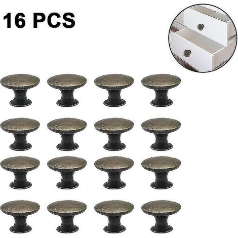 Boutons de tiroir, poignées de tiroir, bouton vintage pour meuble, lot de 16, bronze vert (1/5)