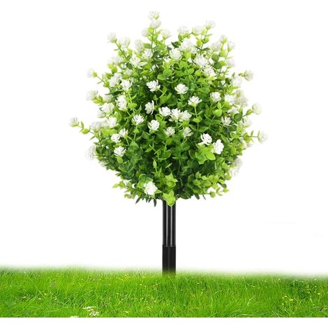 Fleurs Artificielles D'Extérieur Résistantes Aux UV Arbustes Artificiels Piquets De Fleurs Factices D'Extérieur Pour Printemps Été Intérieur Porche Jardin Maison Patio Porte (1/5)