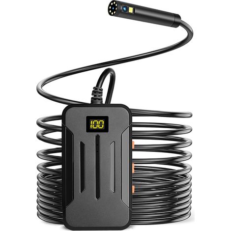 Caméra D'Inspection Industrielle Étanche IP68 Avec Wi-Fi 2560x1944, Endoscope 5,5mm 9 LED Dimmables, Câble Semi-Rigide (1/5)