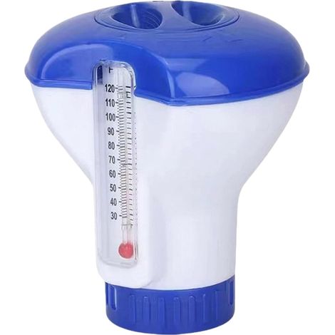 12 cm drijvende dispenser chloor, chloortabletten dispenser verstelbare chemische drijver voor binnen en buiten zwembaden hot tubs