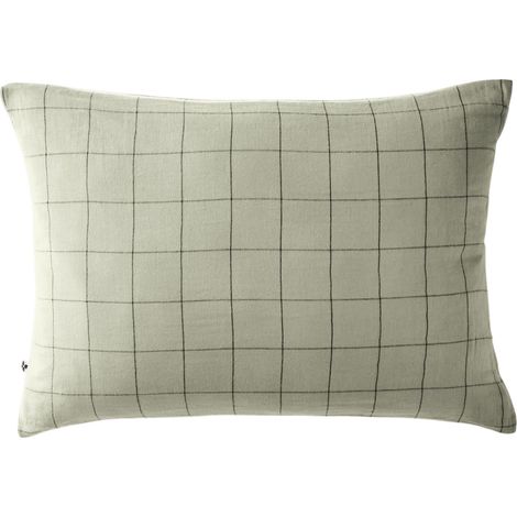 Taie d'oreiller Gaze de Coton 50 x 70 cm Gaia Match Vert d'eau