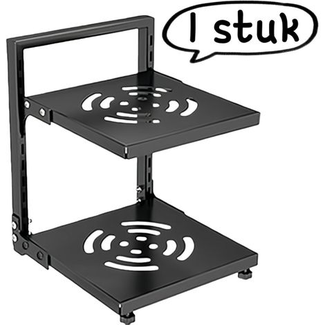 Étagère de rangement pour casseroles et poêles à plusieurs niveaux meuble sous évier en acier inoxydable pour cuisine couleur noire 1 pièce (1/5)