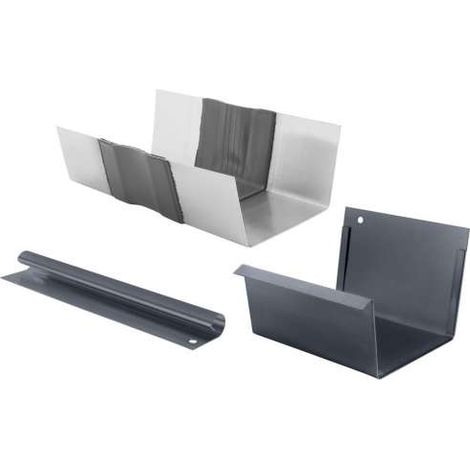 GRÖMO ALUSTAR Rinnen-Dilatation Anthrazit kastenförmig 1,0 / 333 mit Blende, SX (glatt), 83251 (1/2)