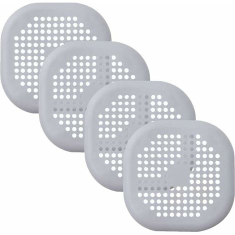 Bardusch-Lot de 4 bondes d'évier en silicone avec ventouse pour ramasse cheveux   Dispositif anti blocage pour cuisine et salle de bain (noir) (1/5)